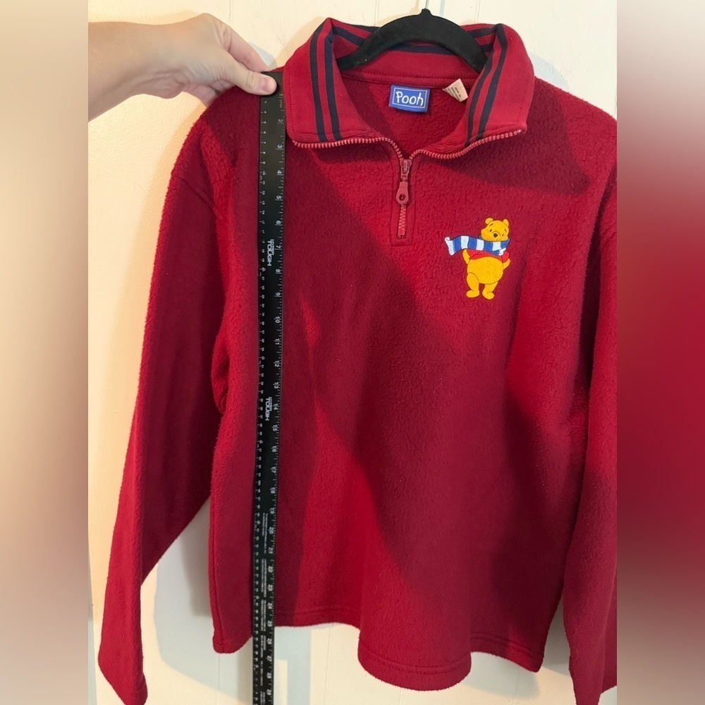 Vintage Disney Store Red Winnie The Pooh Fleece Size L - Picture 5 of 6